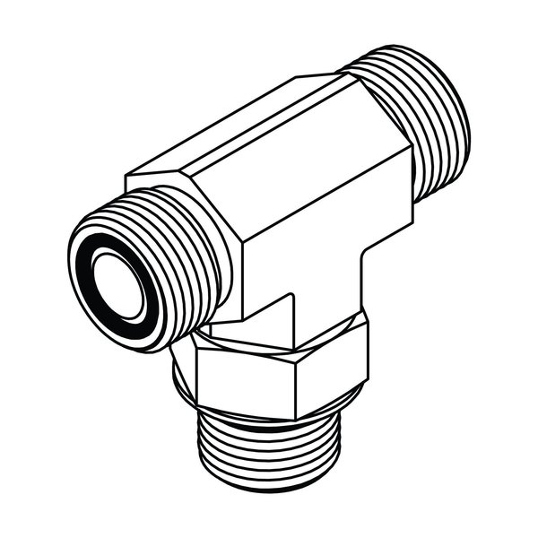 Tompkins Hydraulic Fitting-Steel04MORFS-04MORFS-06MOR TEE FF6803-04-04-06